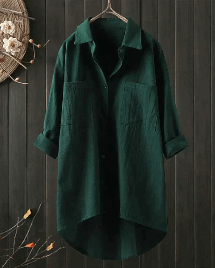 WW | Leinen Bluse Damen Hemd Top