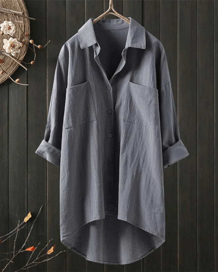 WW | Leinen Bluse Damen Hemd Top
