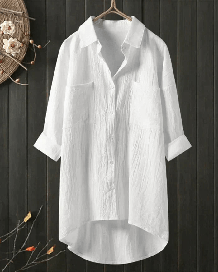 W&W Mode | Leinen Bluse Damen Hemd Top