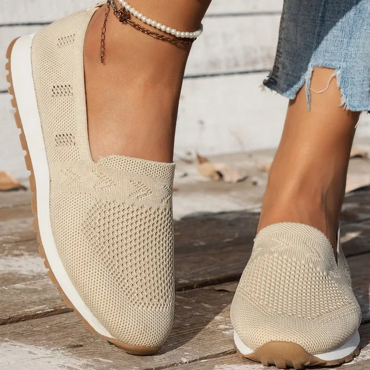 W&W Mode | Damen Sommerschuhe Bequeme Slip on Schuhe Mit Stützender Sohle
