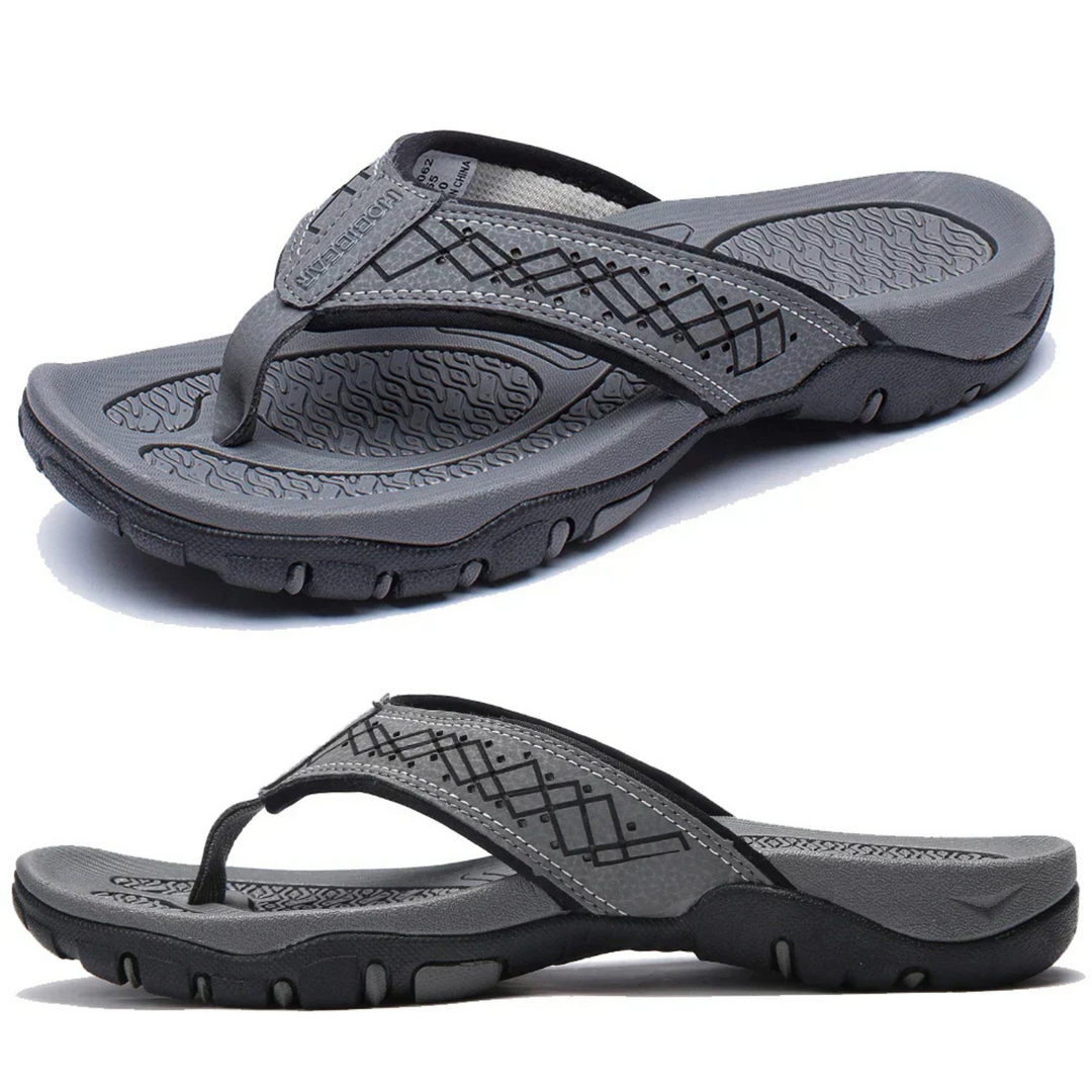 W&W Mode | Herren Schwarz Outdoor Sandalen Robust