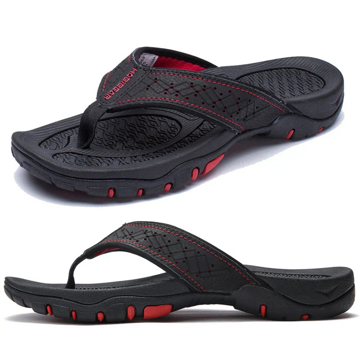 W&W Mode | Herren Schwarz Outdoor Sandalen Robust