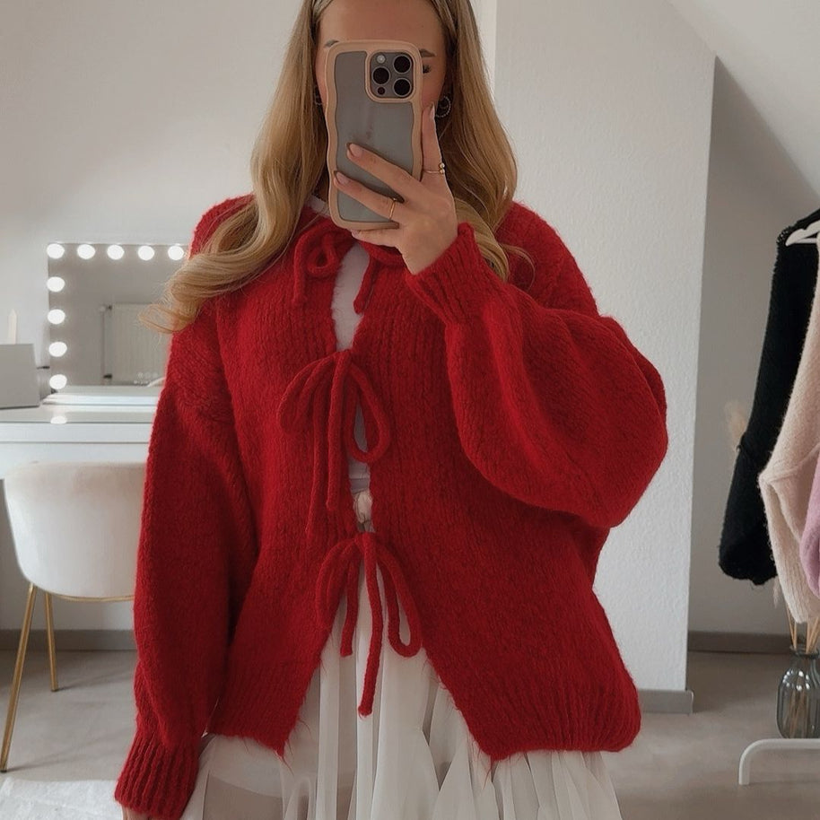 WW | Strickjacke Mit Schleifen