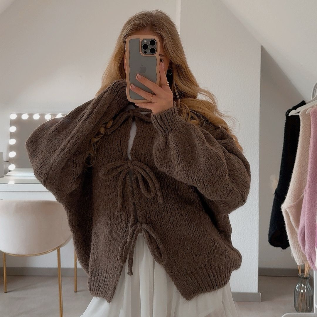 W&W Mode | Strickjacke Mit Schleifen