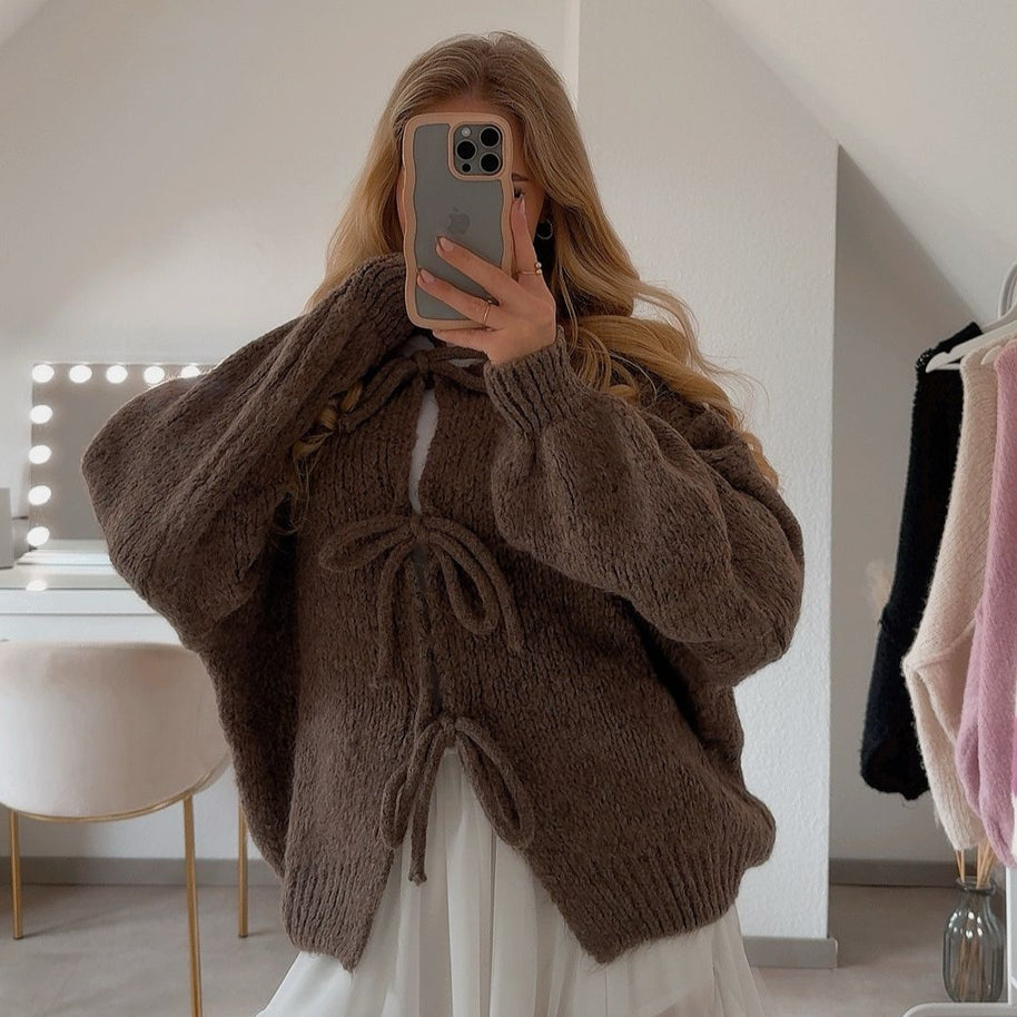WW | Strickjacke Mit Schleifen