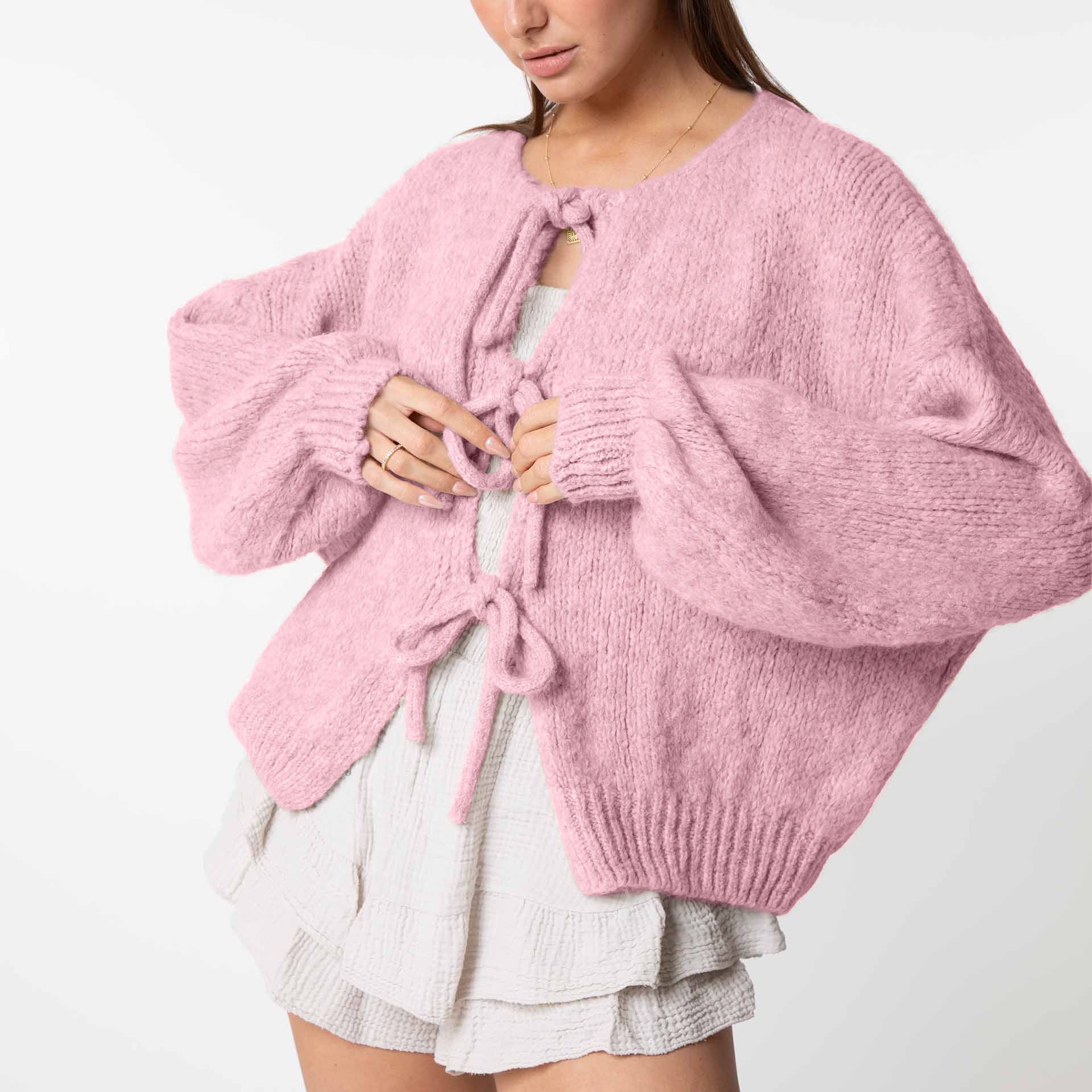 WW | Strickjacke Mit Schleifen