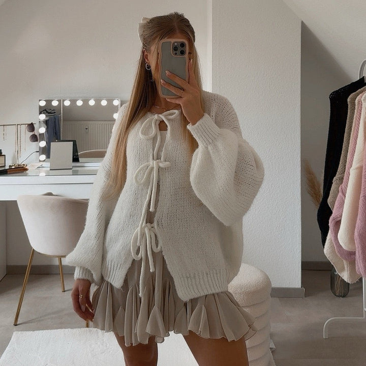 W&W Mode | Strickjacke Mit Schleifen