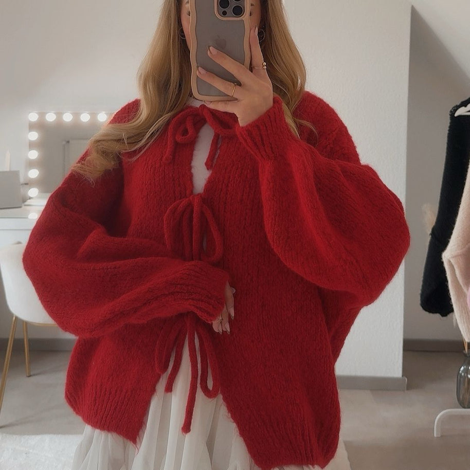 WW | Strickjacke Mit Schleifen
