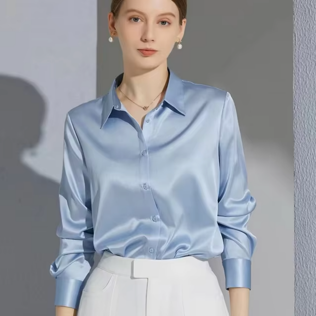 W&W Mode | Elegante Damen Satinbluse Luxuriös, Stilvoll & Vielseitig