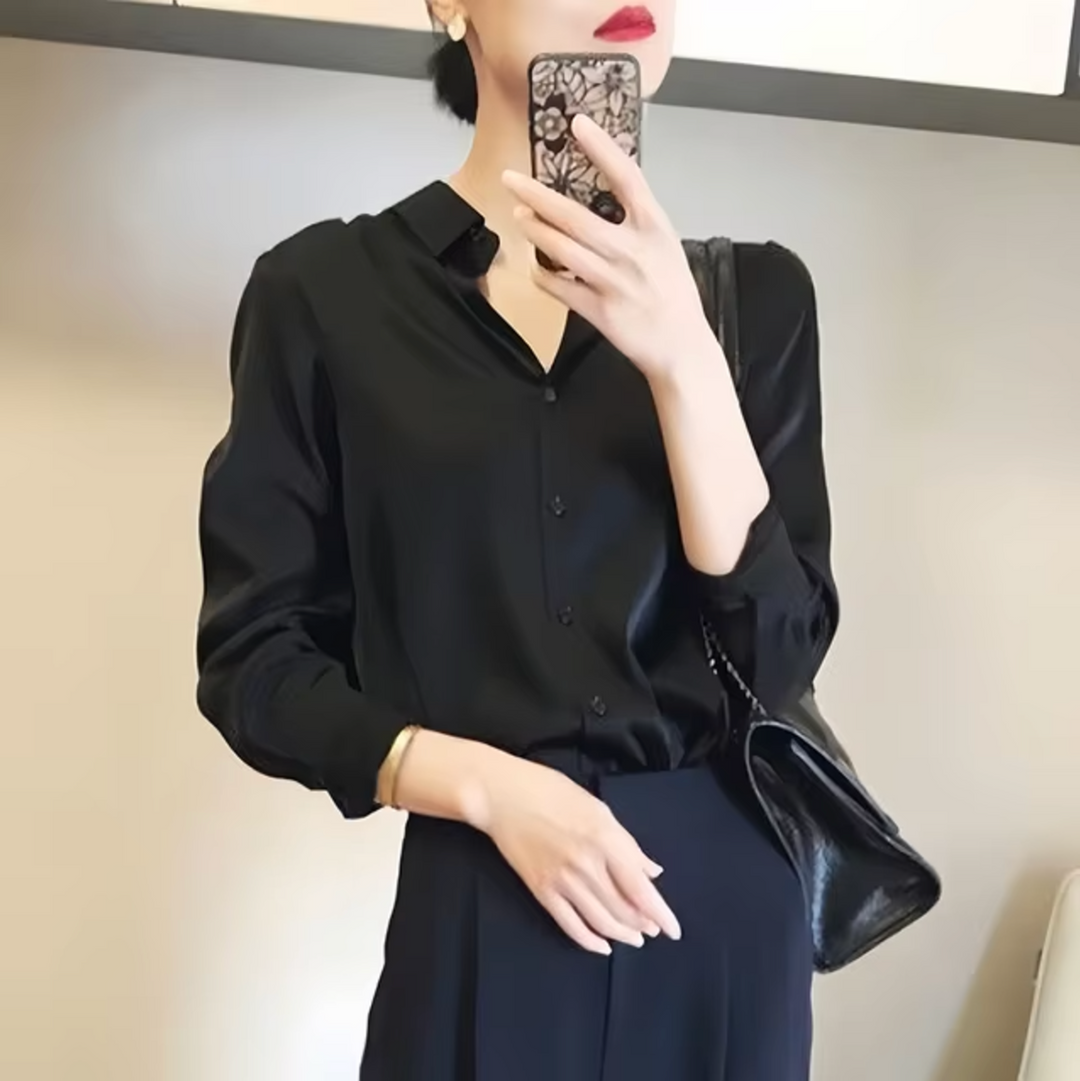 W&W Mode | Elegante Damen Satinbluse Luxuriös, Stilvoll & Vielseitig