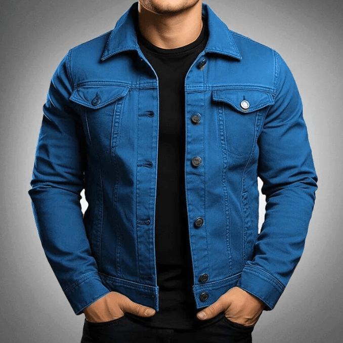 W&W Mode | Denim Jack Herren Stilvolle Jeansjacke Lässige & Trendige Looks