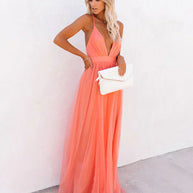 WW | Damen Party Maxikleid Stilvoll, Rückenfrei & Verführerisch