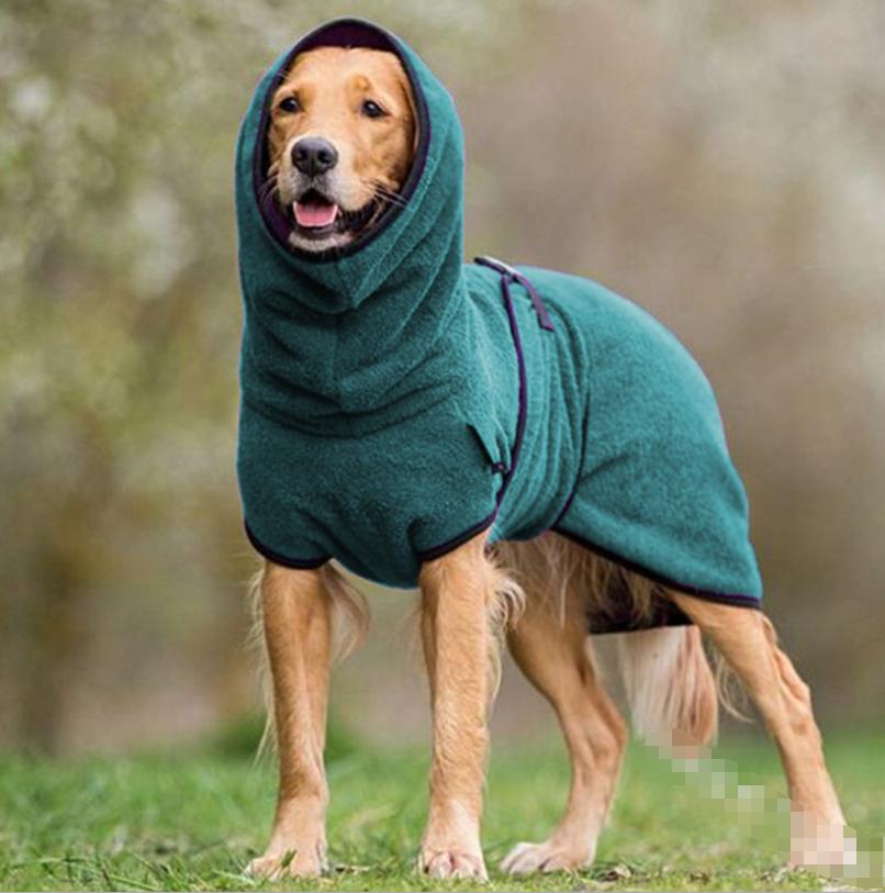 WW | Bequemer Warmer Hund Handtuch Mantel mit Verstellbarer Schnalle