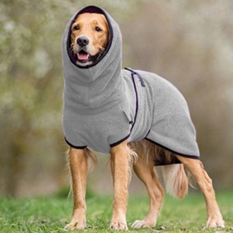 WW | Bequemer Warmer Hund Handtuch Mantel mit Verstellbarer Schnalle