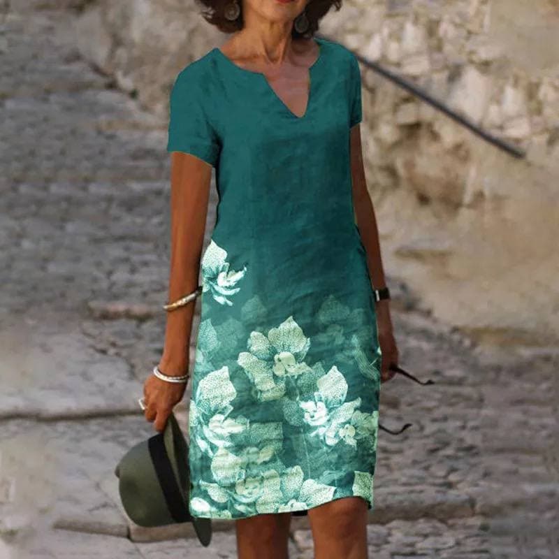 WW | Blumenreich leichtes Baumwollkleid für Damen