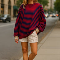 WW | Gestreifter Freizeitpullover