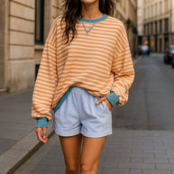 WW | Gestreifter Freizeitpullover