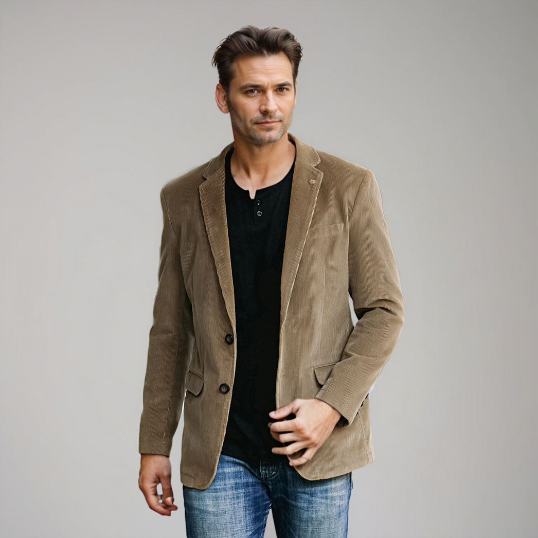 WW | Cord Blazer Für Herren Klassische Eleganz in Braun