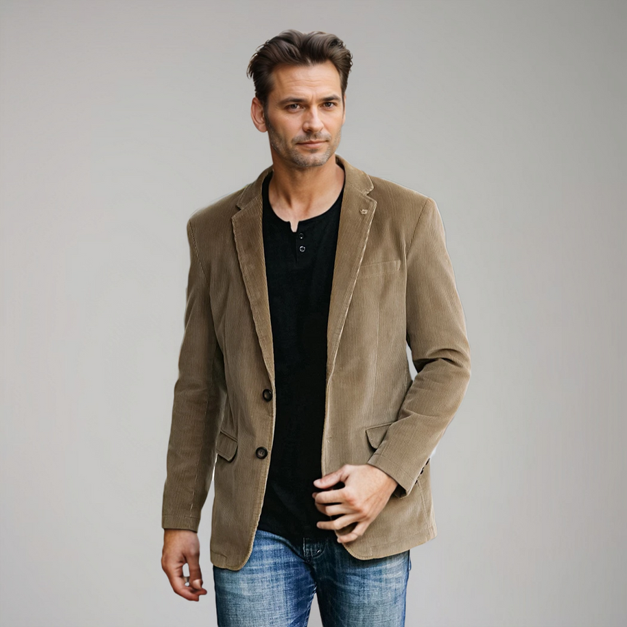 WW | Cord Blazer Für Herren Klassische Eleganz in Braun