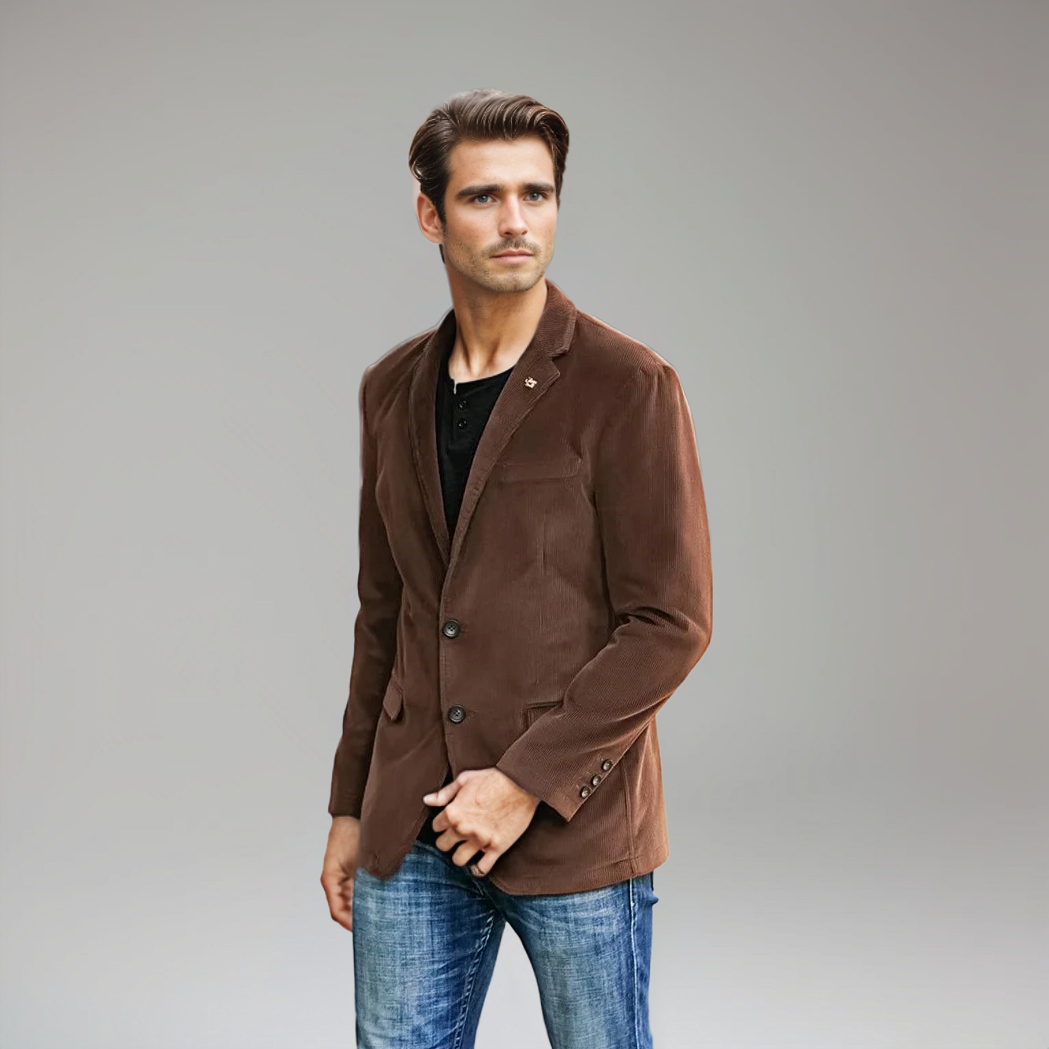 WW | Cord Blazer Für Herren Klassische Eleganz in Braun