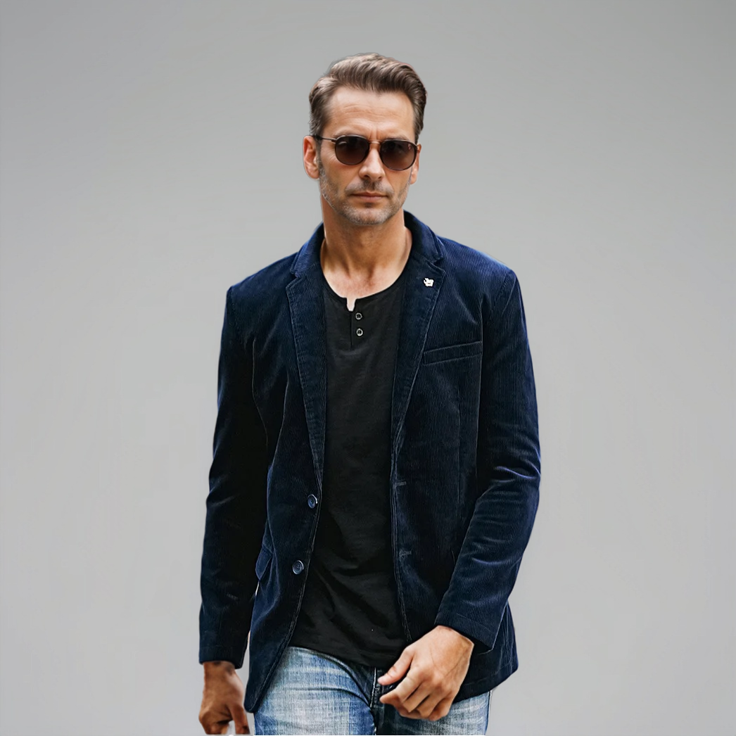 W&W Mode | Cord Blazer Für Herren Klassische Eleganz in Braun