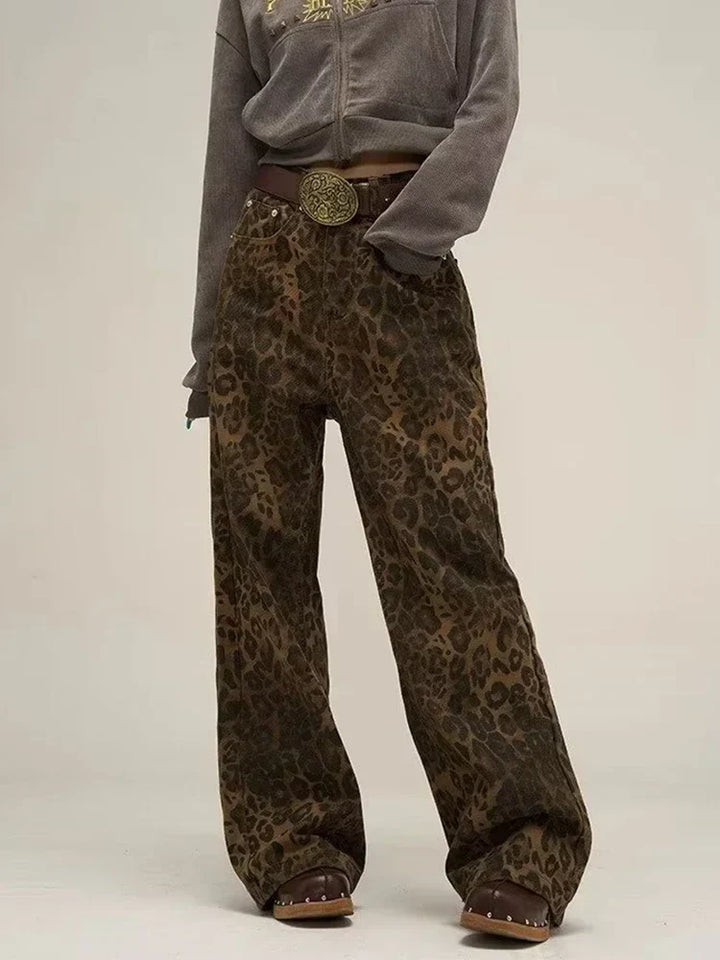 Jeans mit Leopardenmuster