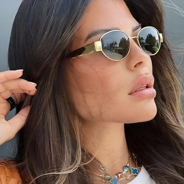 WW | Ovale Sonnenbrille Für Damen Einfach & Elegant