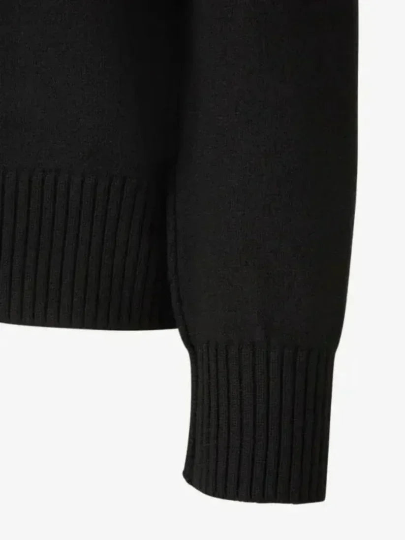 WW | Luxuriöser Rundhalsausschnitt Herzmuster Pullover mit Langen Ärmeln