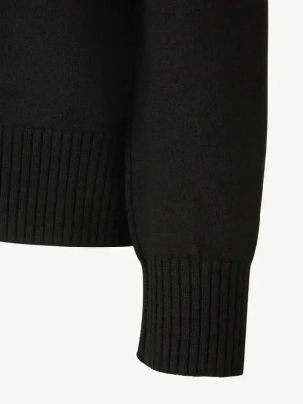 WW | Luxuriöser Rundhalsausschnitt Herzmuster Pullover mit Langen Ärmeln