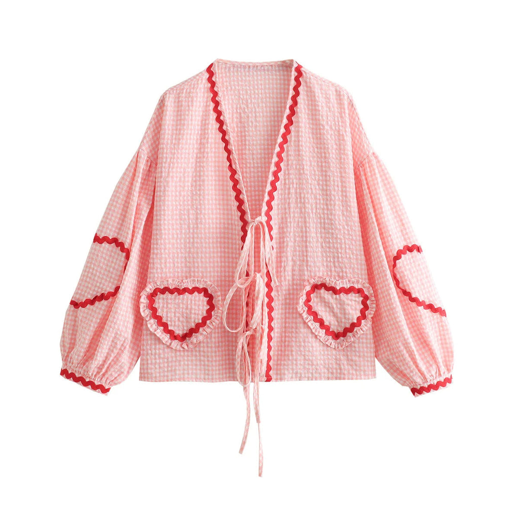 WW | Bluse mit Herz-Taschen