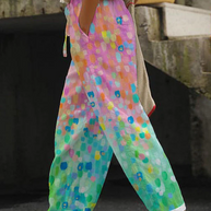WW | Casual Unique Printed Button Pocket Pants