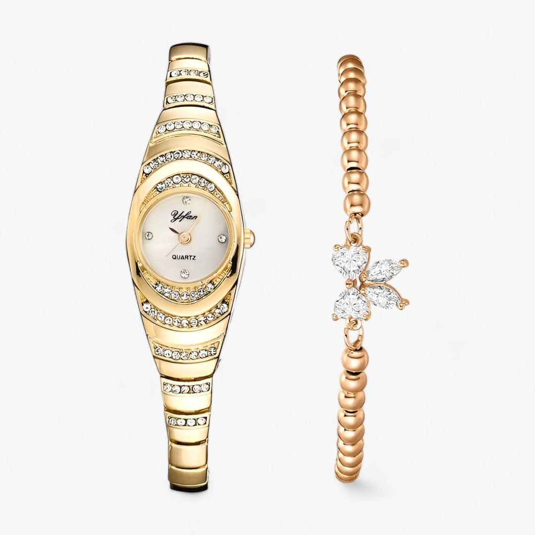 W&W Mode | Quartz Uhr Mit Kristallen Diamantenakzenten Und Luxuriösem Aussehen