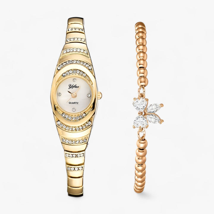 W&W Mode | Quartz Uhr Mit Kristallen Diamantenakzenten Und Luxuriösem Aussehen