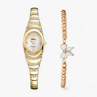 WW | Quartz Uhr Mit Kristallen Diamantenakzenten Und Luxuriösem Aussehen