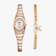 WW | Quartz Uhr Mit Kristallen Diamantenakzenten Und Luxuriösem Aussehen