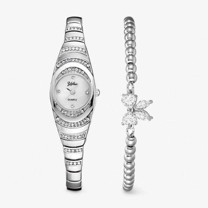 W&W Mode | Quartz Uhr Mit Kristallen Diamantenakzenten Und Luxuriösem Aussehen