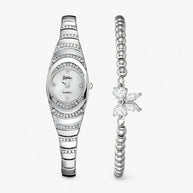 WW | Quartz Uhr Mit Kristallen Diamantenakzenten Und Luxuriösem Aussehen