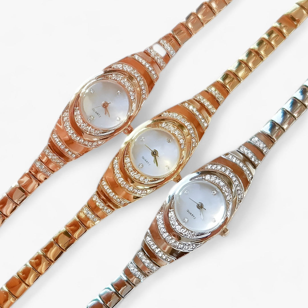 W&W Mode | Quartz Uhr Mit Kristallen Diamantenakzenten Und Luxuriösem Aussehen