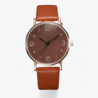 WW | Runde Uhr Mit Lederarmband