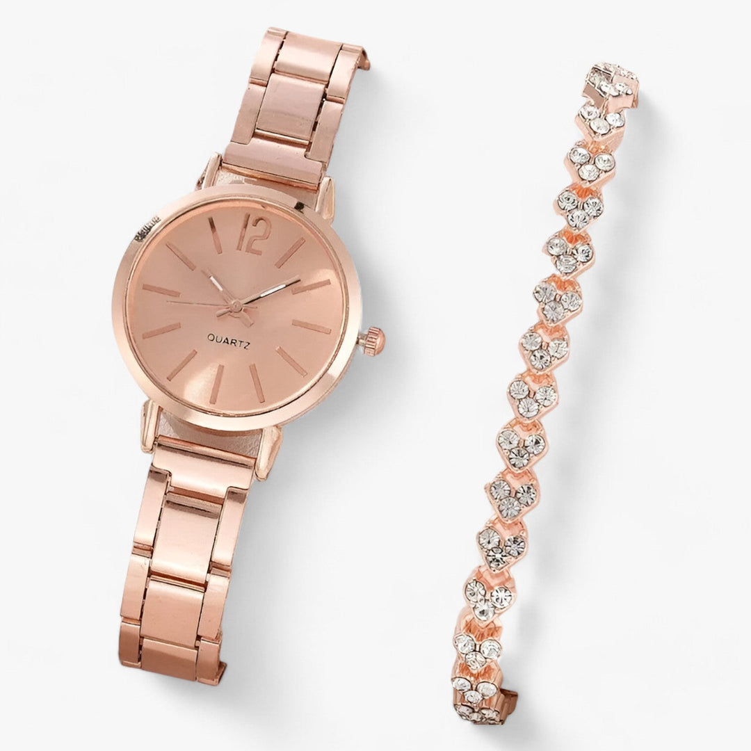 W&W Mode | Runde Uhr Aus Legierung Inklusive Armband