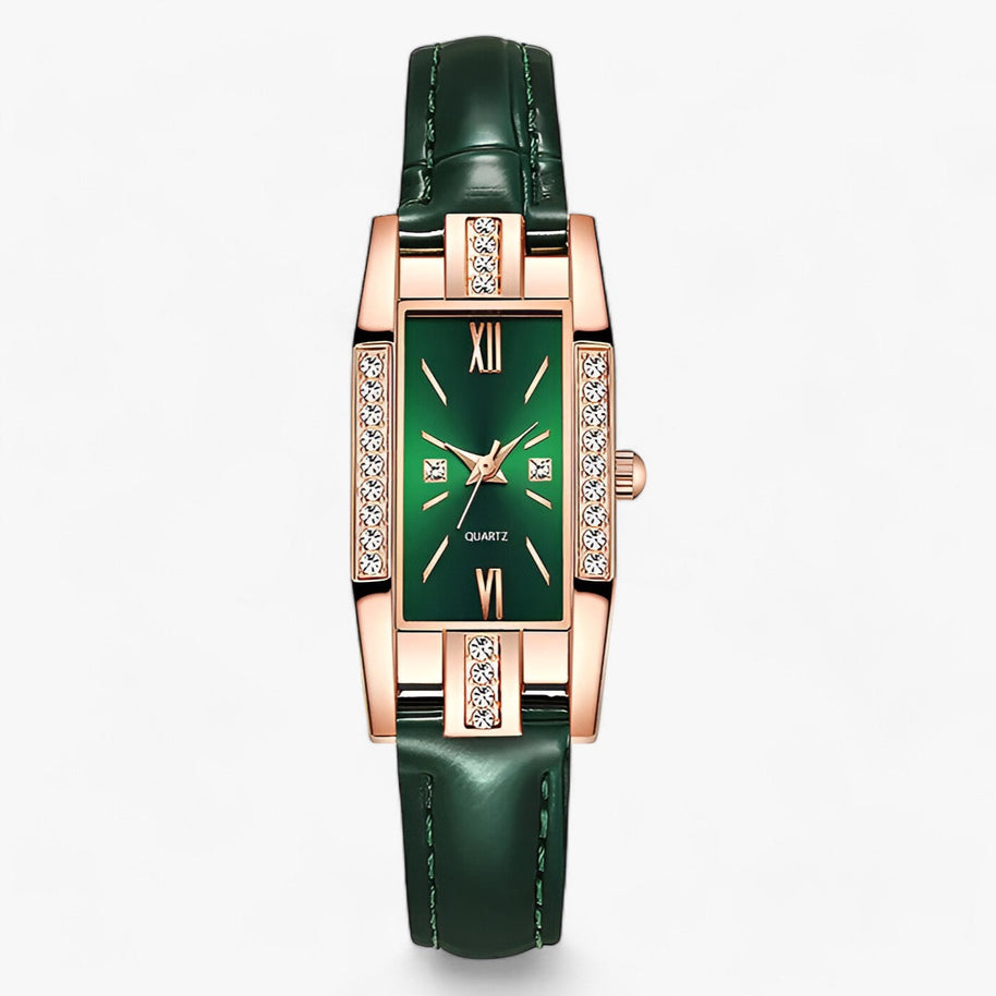 WW | Rechteckige Damenarmbanduhr Mit Diamanten