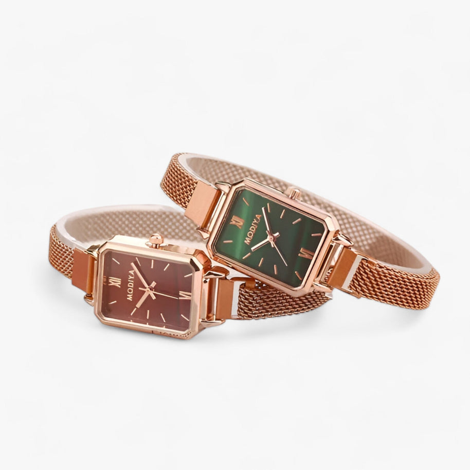 Modische quadratische Uhr - Magnetisches Armband für mühelosen Stil