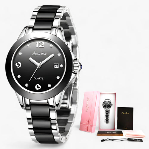 WW | Keramisch Stahrrunde Uhr