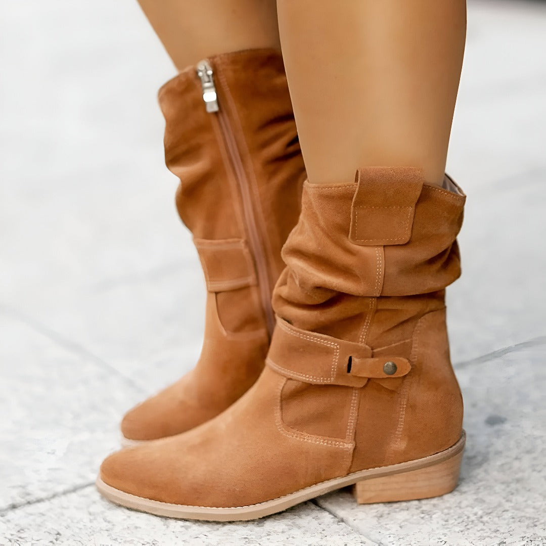 W&W Mode | Lässige Stiefel Aus Wildleder Mit Spitzer Zehe