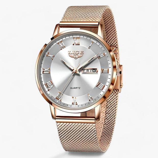 WW | Elegantes Stahl Mesh Uhr