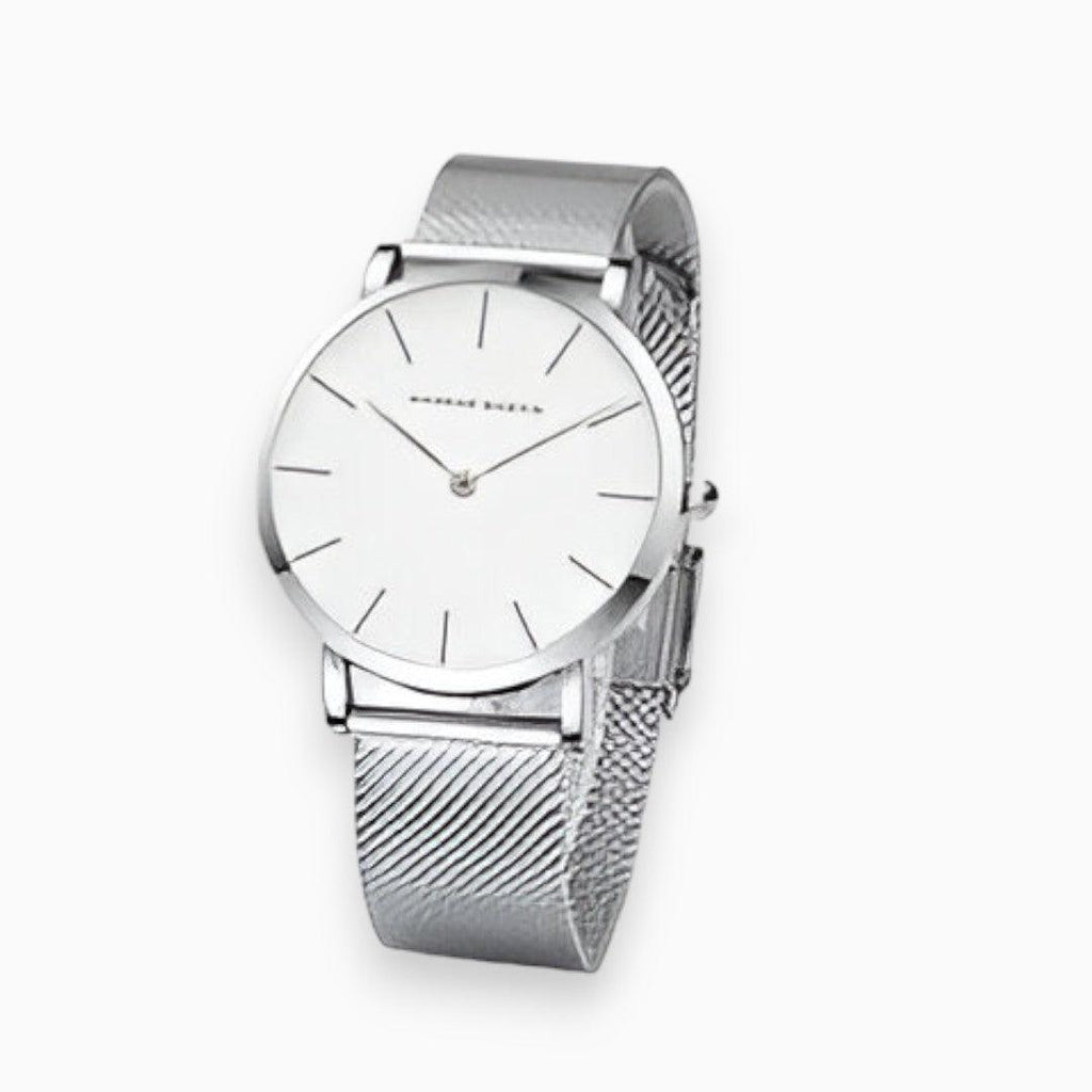 WW | Runde Schicke Uhr Mit Stahlarmband Für Damen