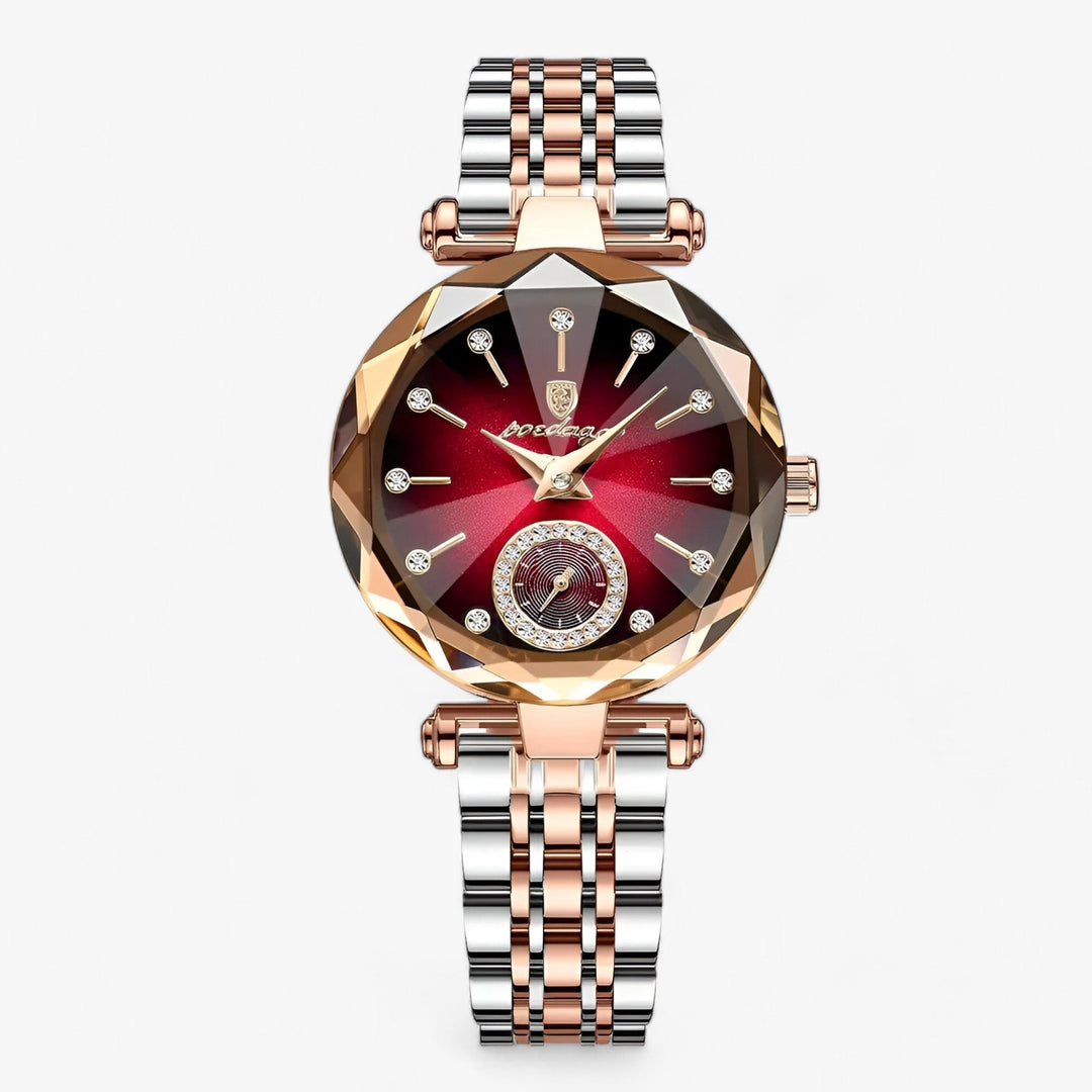 W&W Mode | Luxus Damenarmbanduhr Aus Edelstahl Mit Diamantakzenten