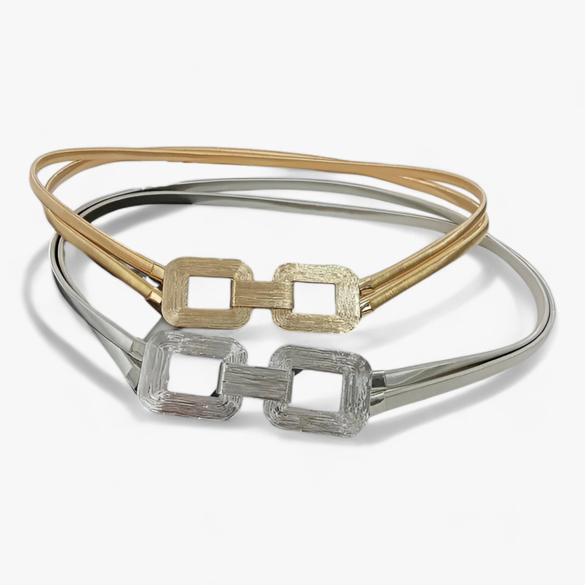 WW | Glamour Goldene Kettenriemen Für Damen Bequeme Stretch Passform