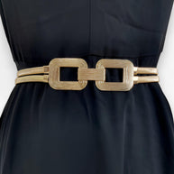 WW | Glamour Goldene Kettenriemen Für Damen Bequeme Stretch Passform