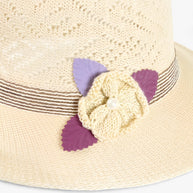 Sonnenhut mit Perlenblumen - Stilvoller Schatten & Schutz